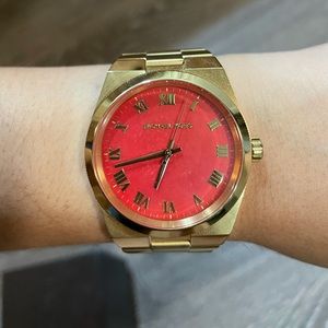 Michael Kors Runway pink-dial Gold watch